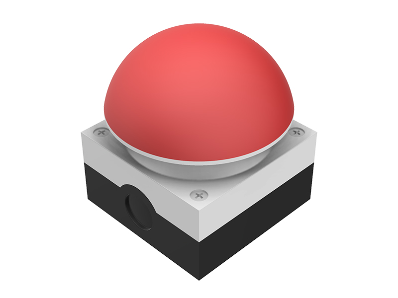 68691 Salco Paddestoel Drukknop Rood